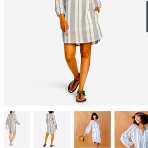 Eddie Bauer Linen Split-neck dress